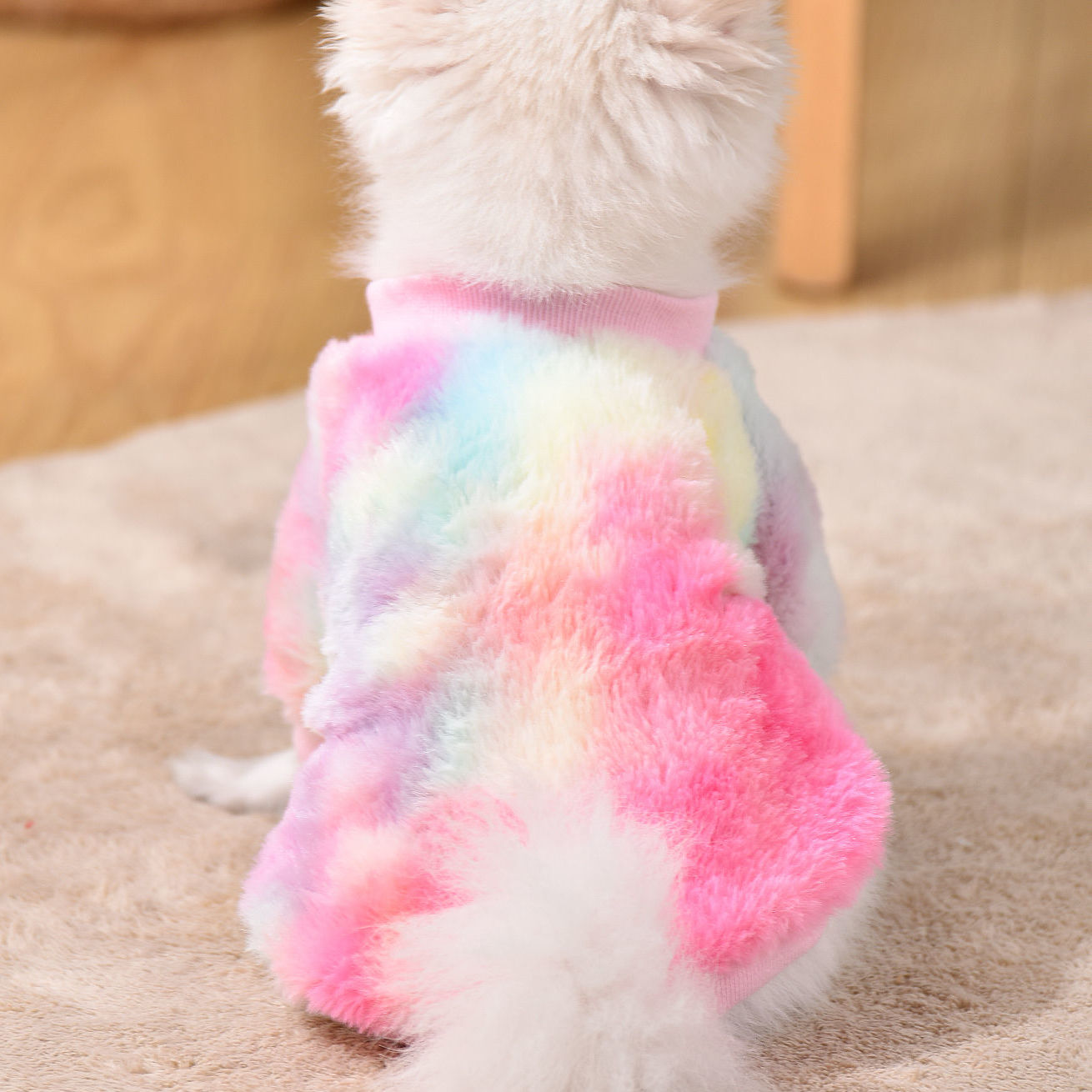 Keep Your Small Dog Cozy and Stylish with This Fleece Sweater Pet Outfit!