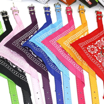 Classic Pet Cat Collar PU Leather Small Dog Scarf Adjustable Puppy Cats Neckerchief Pet Collars Accessories cat necklace